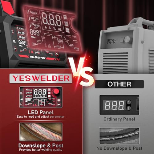 200A AC/DC Pulse TIG Welder with Large LED Display E4351
