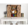 Wood Wall Cabinet with Sliding Barn Door K1829