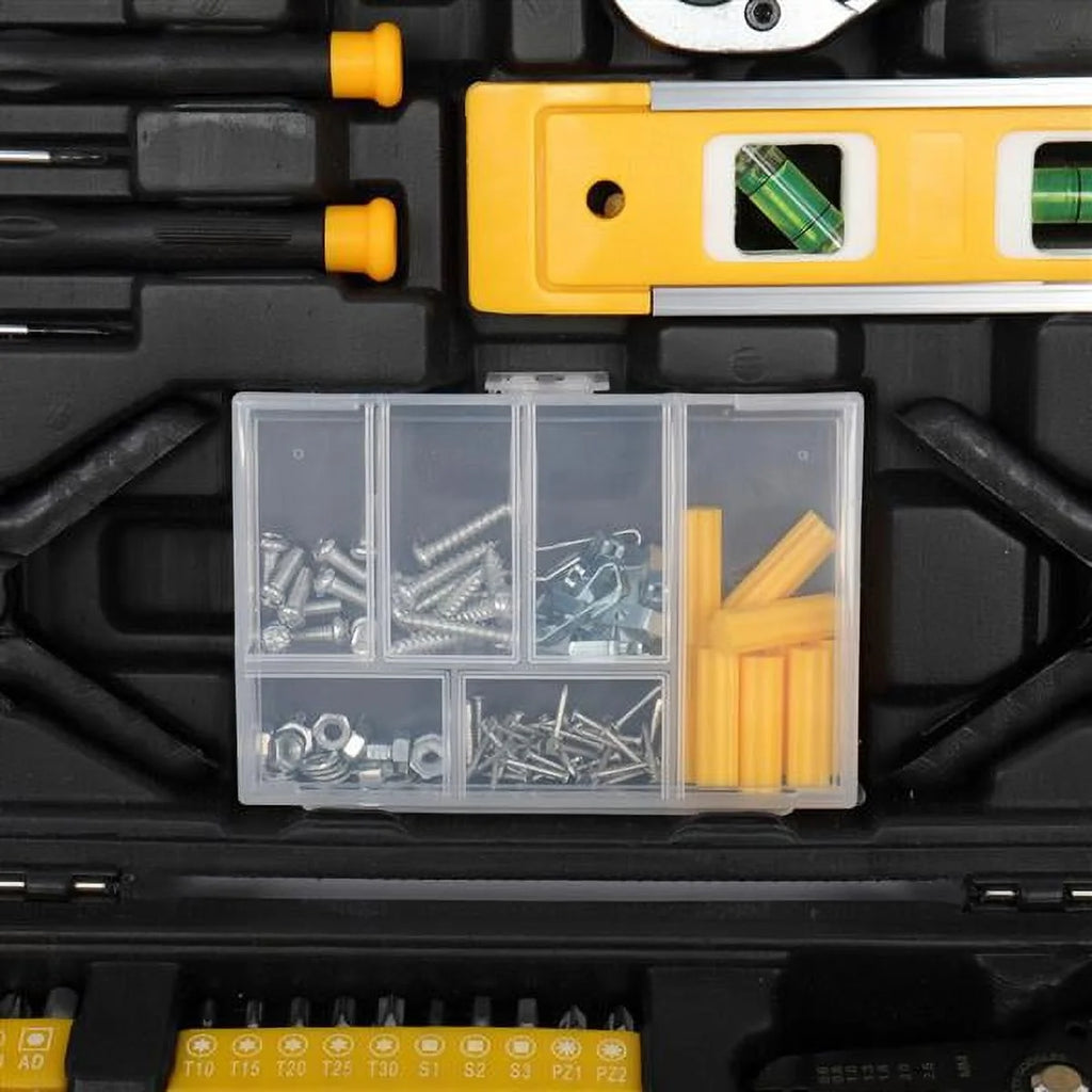 198 Pcs Hand Tool Set with Case Black Yellow D994