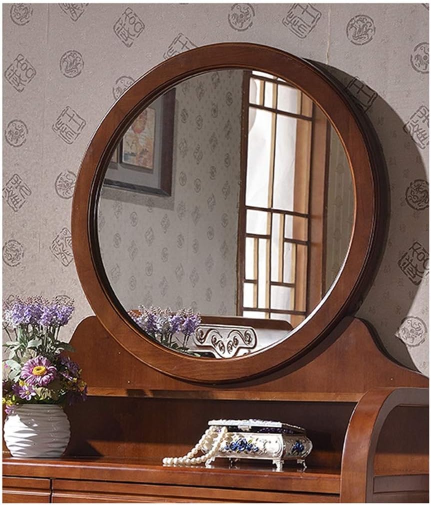 Vanity Table Set with Padded Stool Oval Mirror Drawers 3pc Set E7731