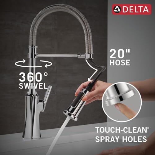 Brushed Nickel Kitchen Faucet with Pull Down Sprayer E448708