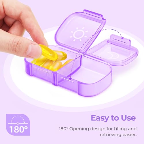XL Weekly Pill Organizer 2 Times a Day, AM PM Pill Box 7 Day W8767