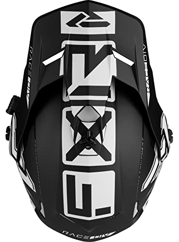 White Snowmobile Helmet with Electric Shield X801