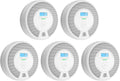 10-Year Battery Smoke and Carbon Monoxide Detector Alarm with LCD Display, Dual Sensor, 5-Pack D12331