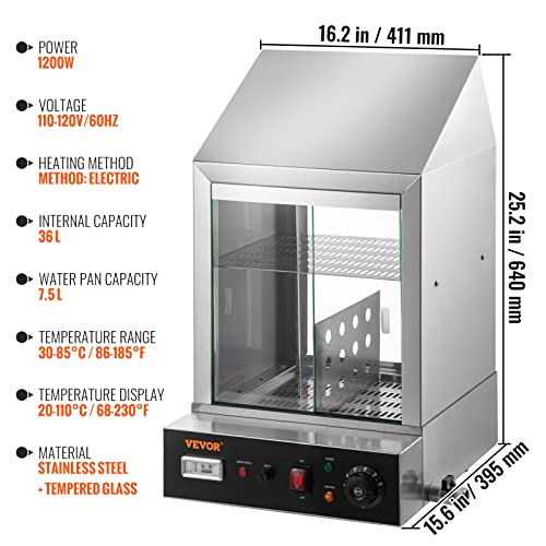 36 L 2-Tier Hot Dog Steamer R683000
