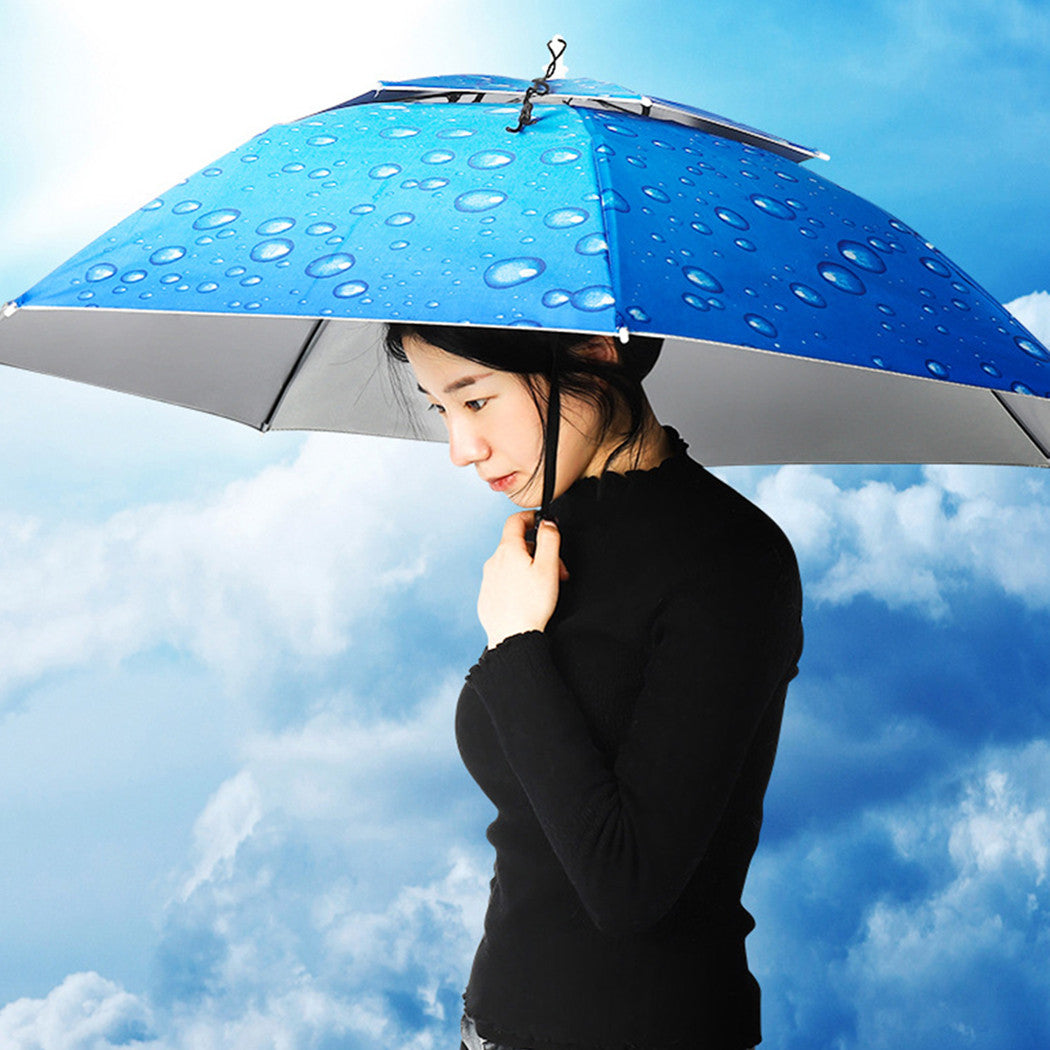 Folding Windproof Umbrella Hat I6431