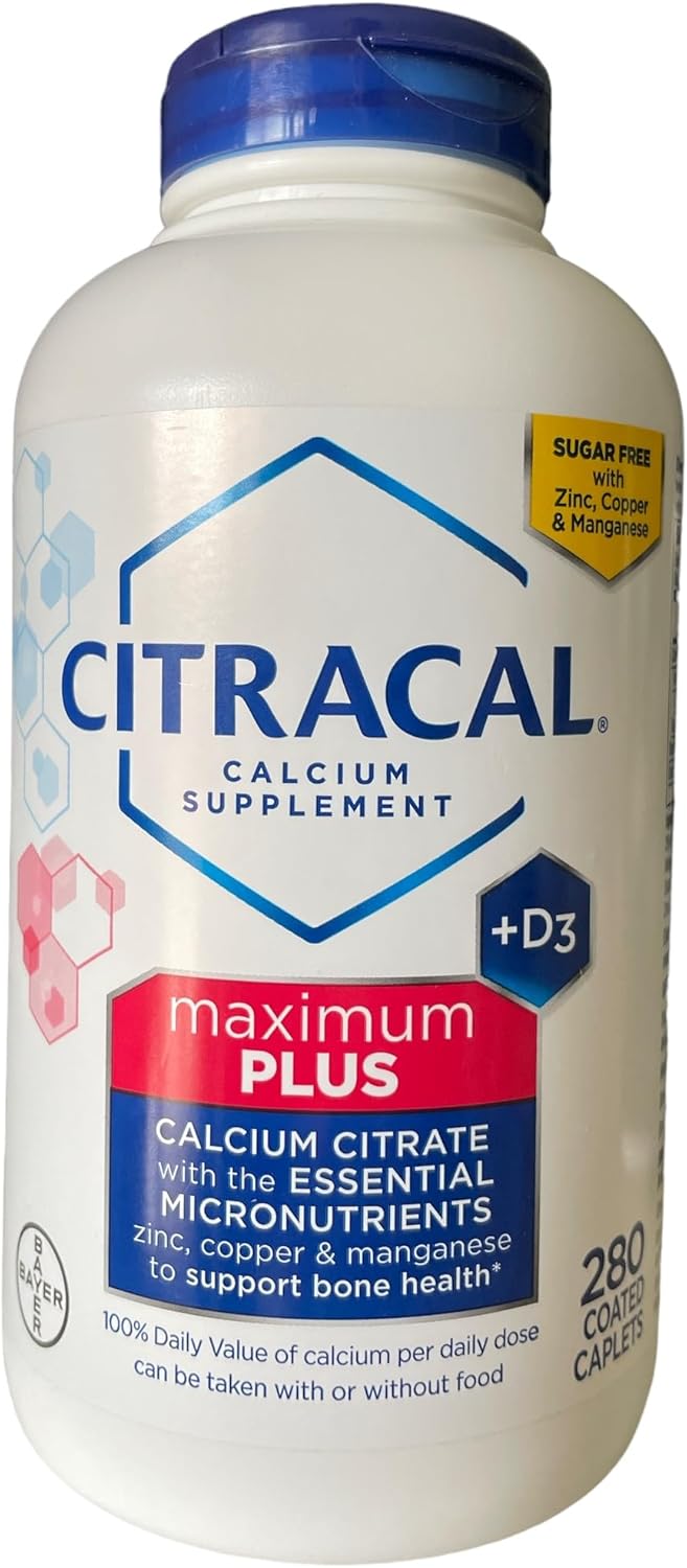Calcium Citrate Caplets Maximum Plus D3 280 ct. H98781