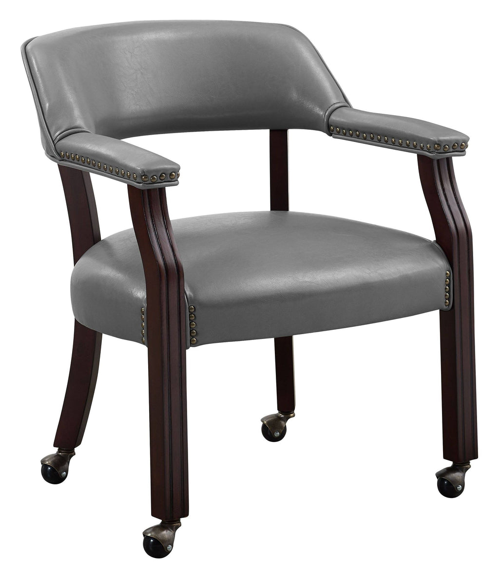 Gray Arm Chair with Casters E532