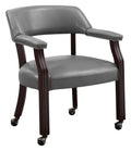 Gray Arm Chair with Casters E532