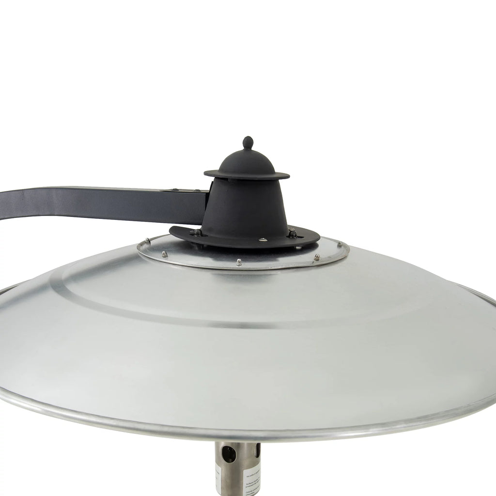 Matte Black Steel Outdoor Propane Gas Heater with Wheels and Table Top R198207