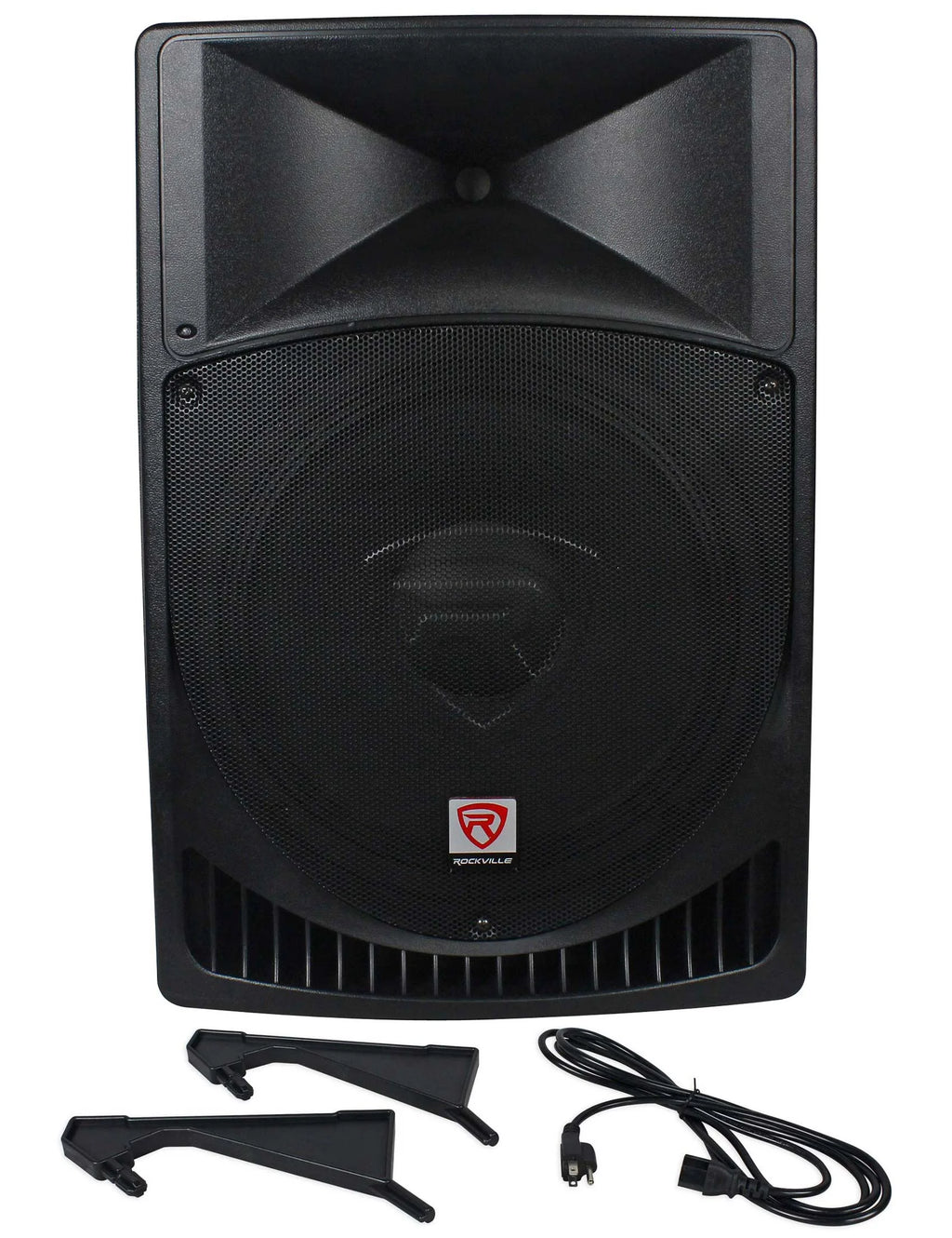 15" 2000w Active PA/DJ Speakers with Mixer, Mic, Stands, Cables, Bag Z722
