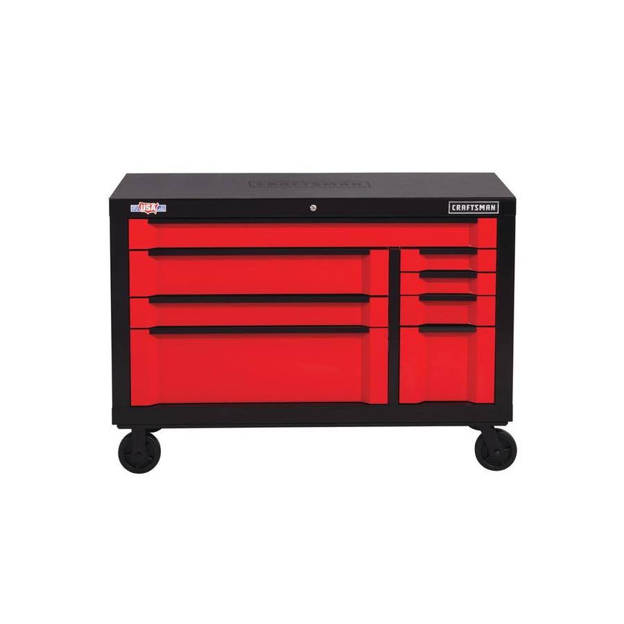 Red 8-Drawer Steel Rolling Tool Cabinet E5896