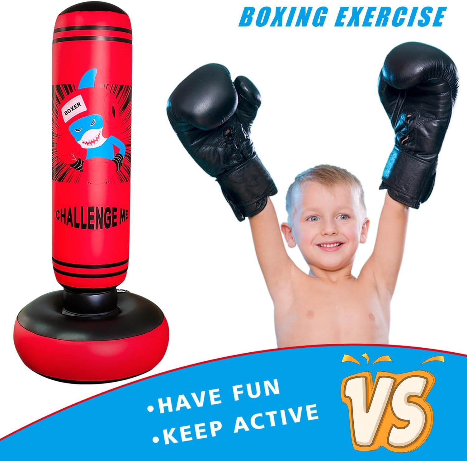 47 Inches Inflatable Dinosaur Punching Bag Z555567