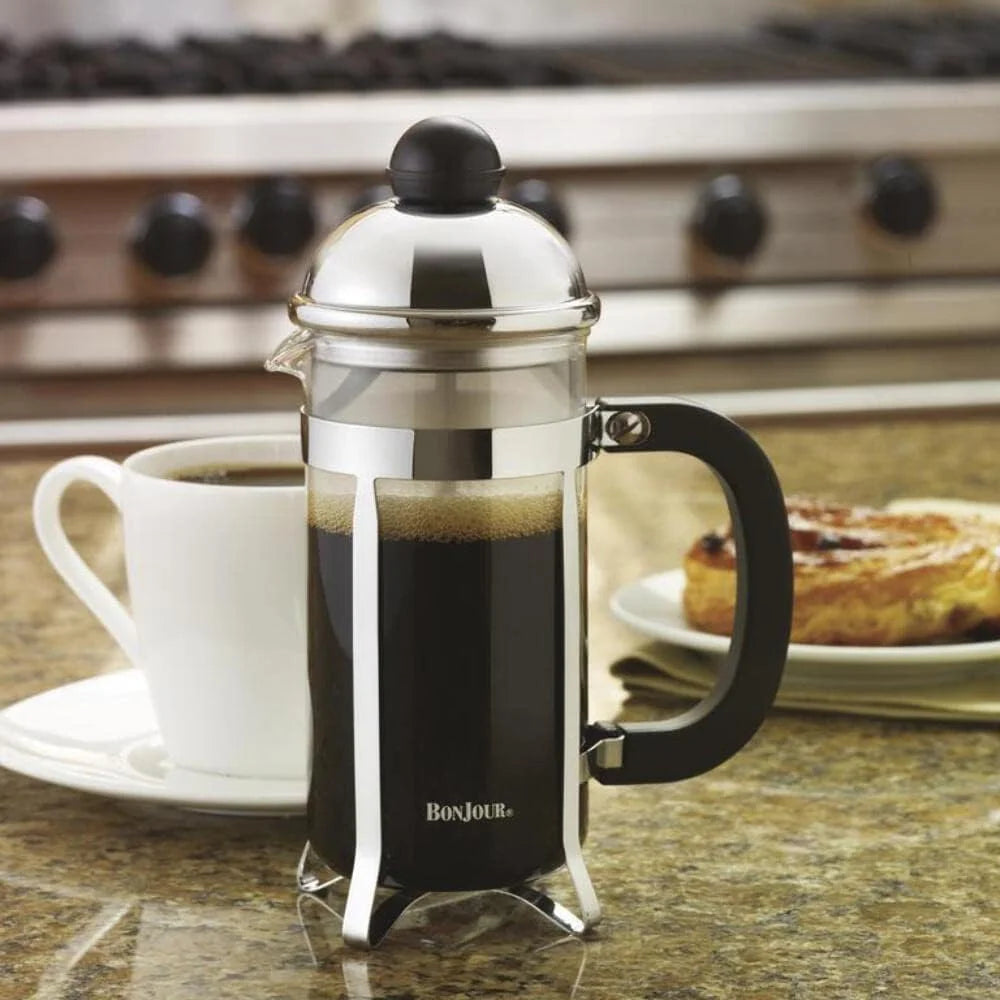 33.8-Ounce Stainless Steel French Press with Glass Carafe V973376