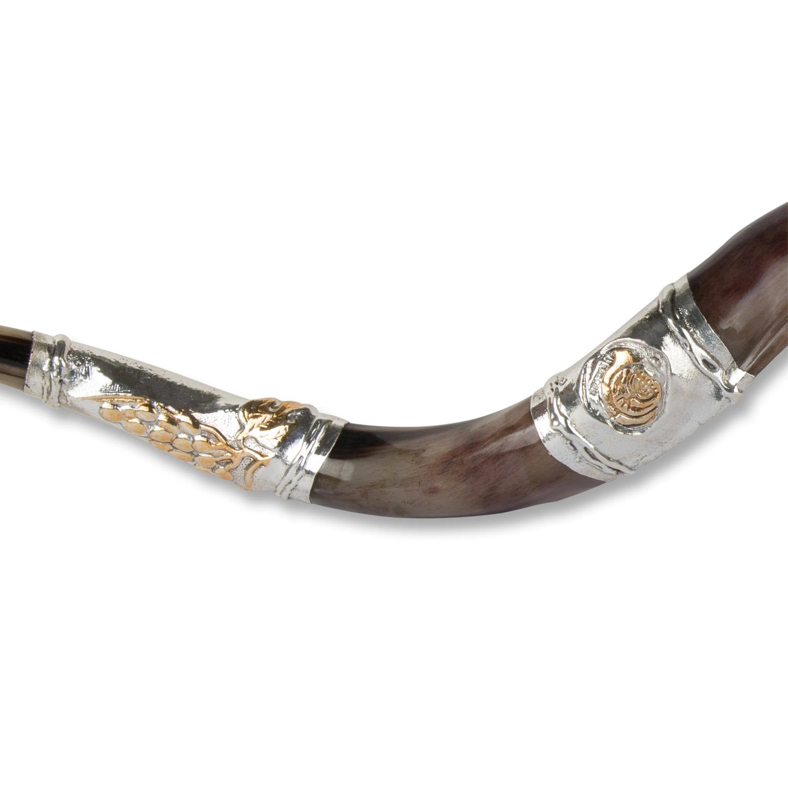 Sterling Silver Plated Yemenite Kudu Shofar Q1604