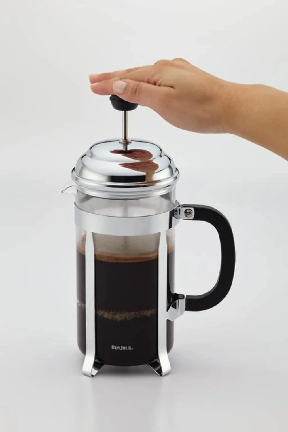 33.8-Ounce Stainless Steel French Press with Glass Carafe V973376