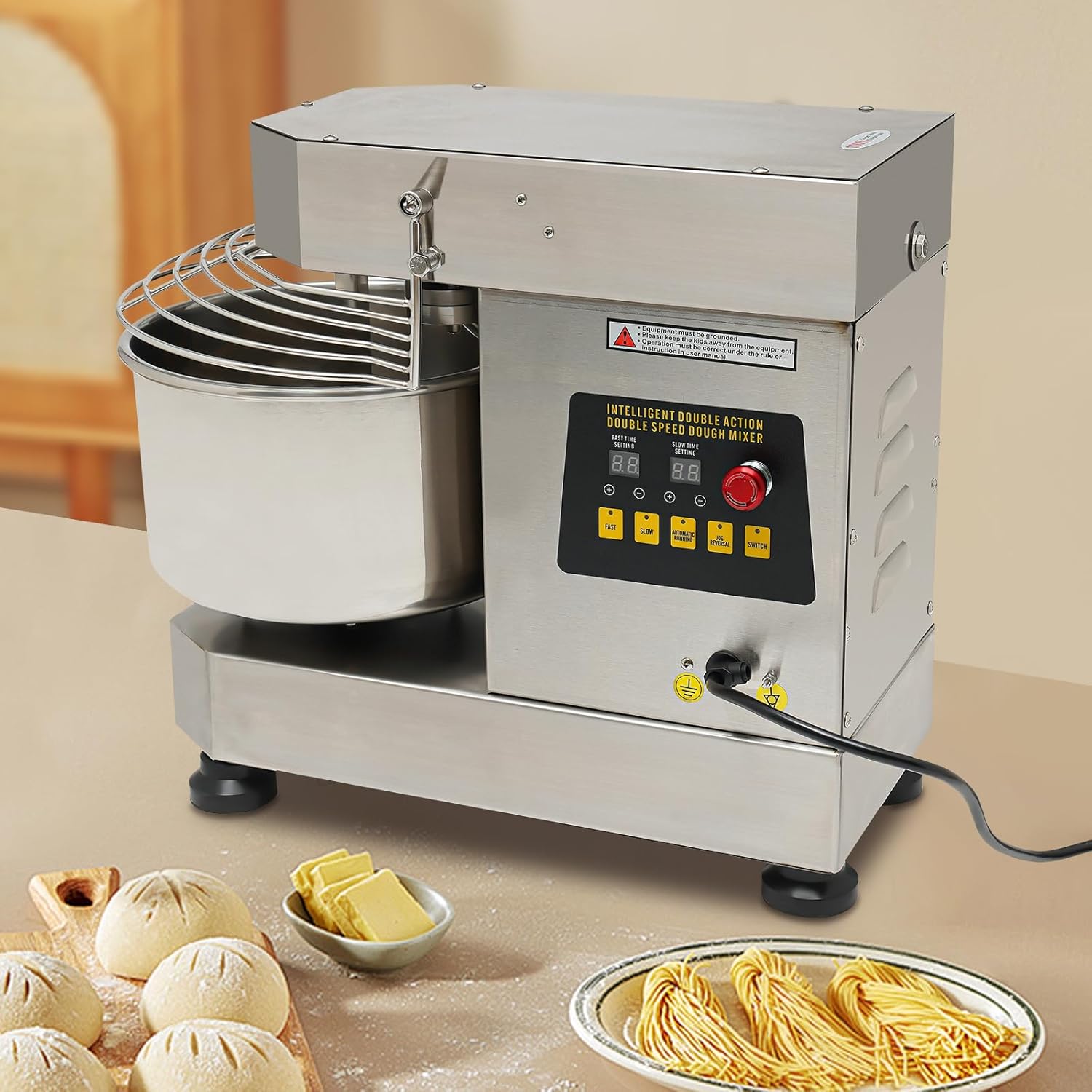 2.6 Gal 750W Stainless Steel Dough Mixer C127