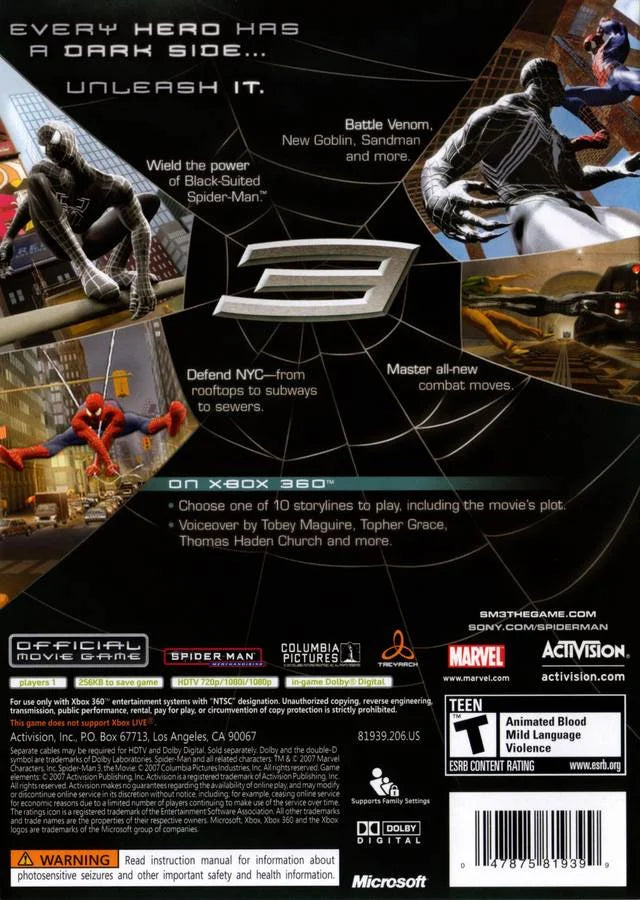 Spider-Man 3 (Xbox 360) R8880
