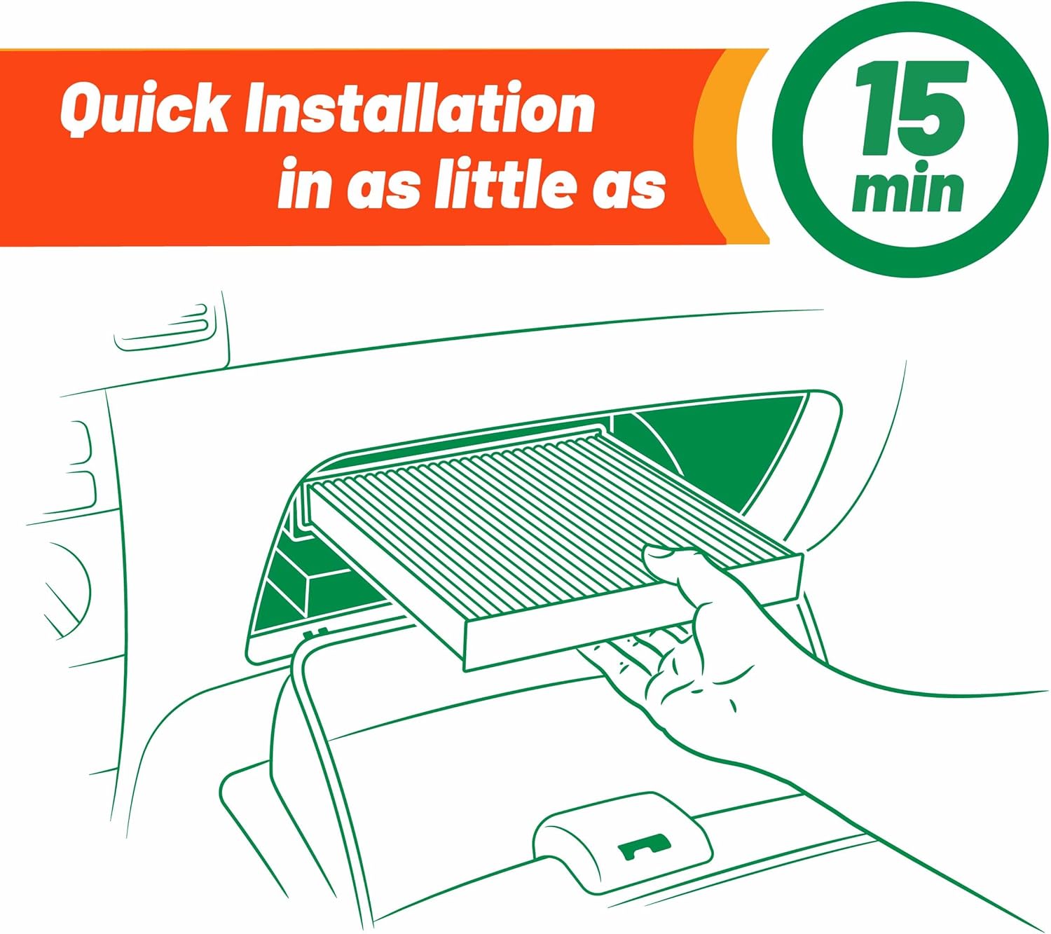 Cabin Air Filter with Arm and Hammer Baking Soda J21853