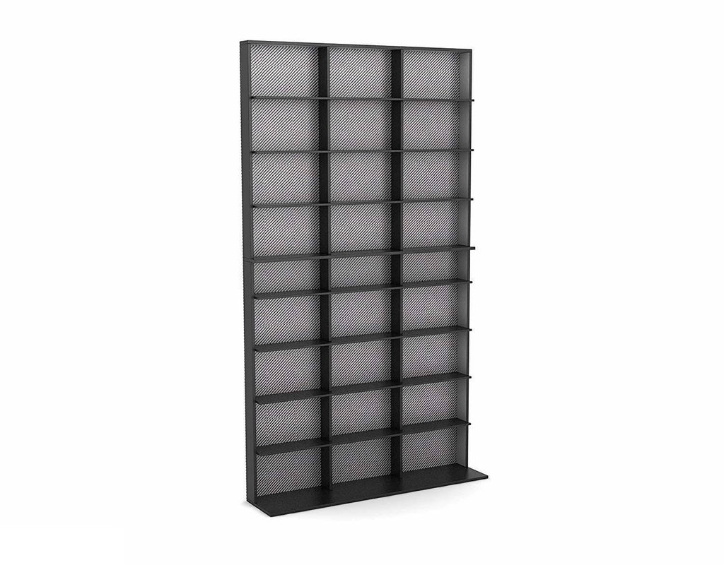 Large Media Tower Black Silver U3976