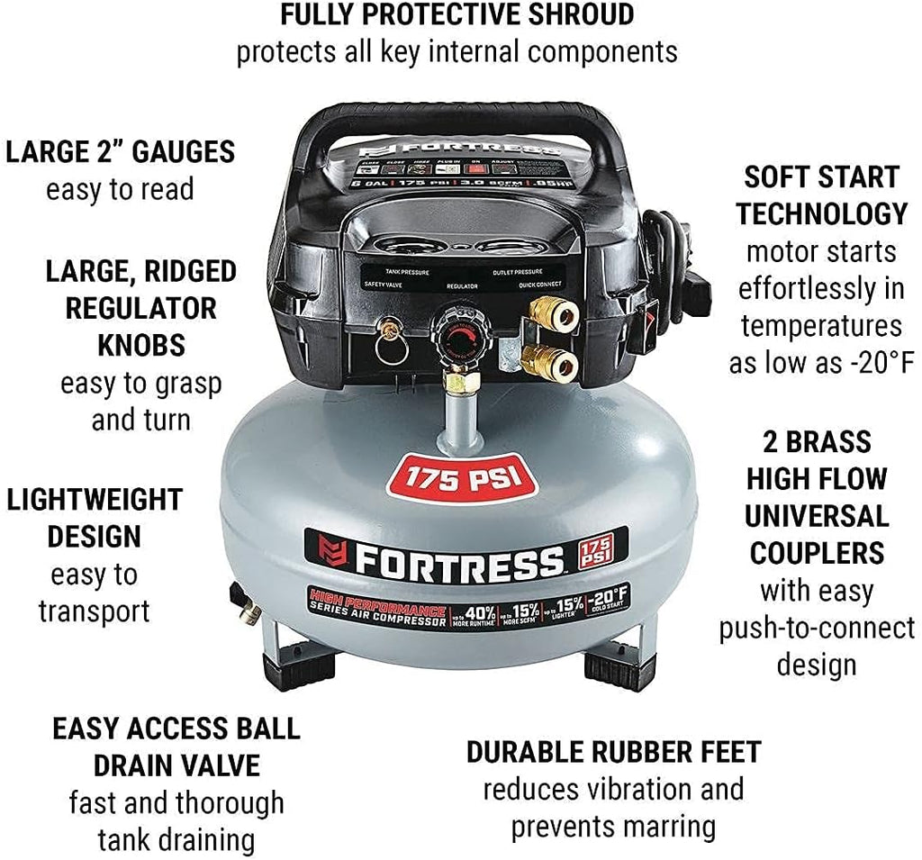 6 Gallon 175 PSI Air Compressor V68144