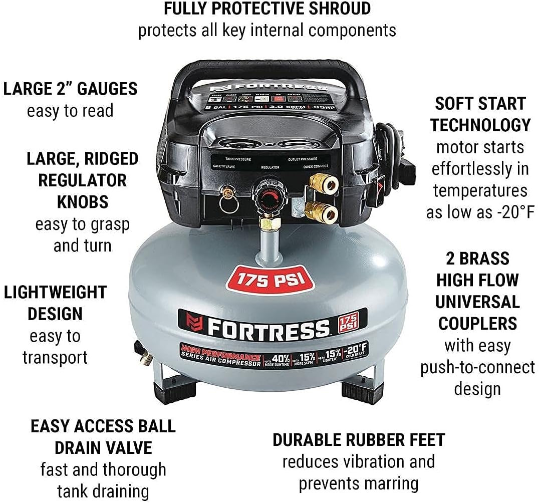 6 Gallon 175 PSI Air Compressor V68144