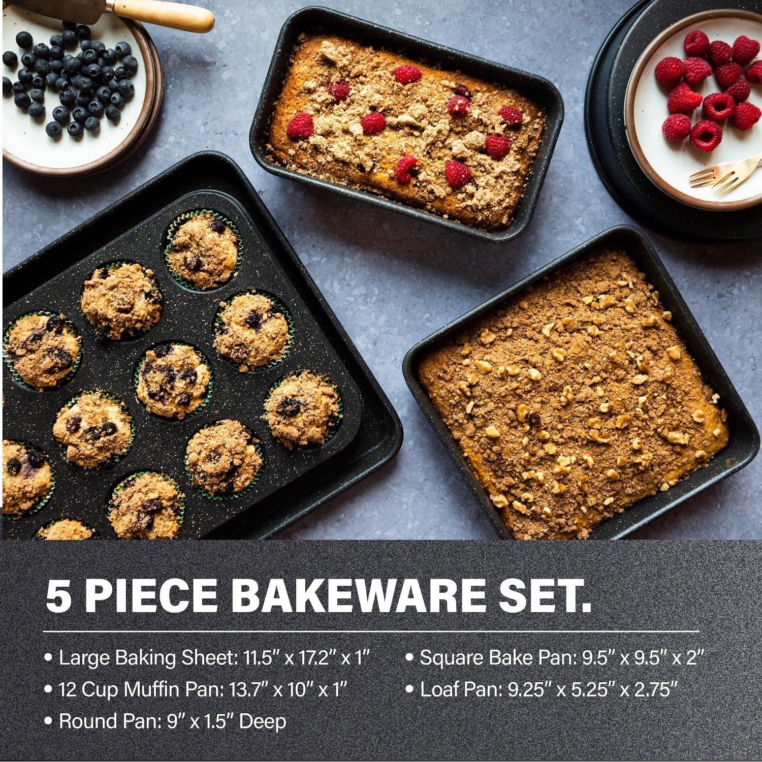 20 Piece Nonstick Cookware and Bakeware Set C4859