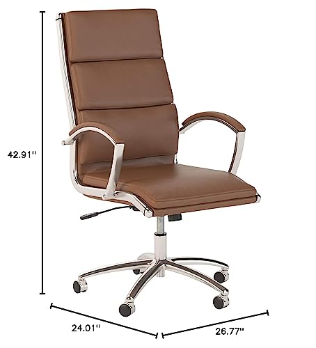 High Back Leather Executive Office Chair in Saddle Tan S532478