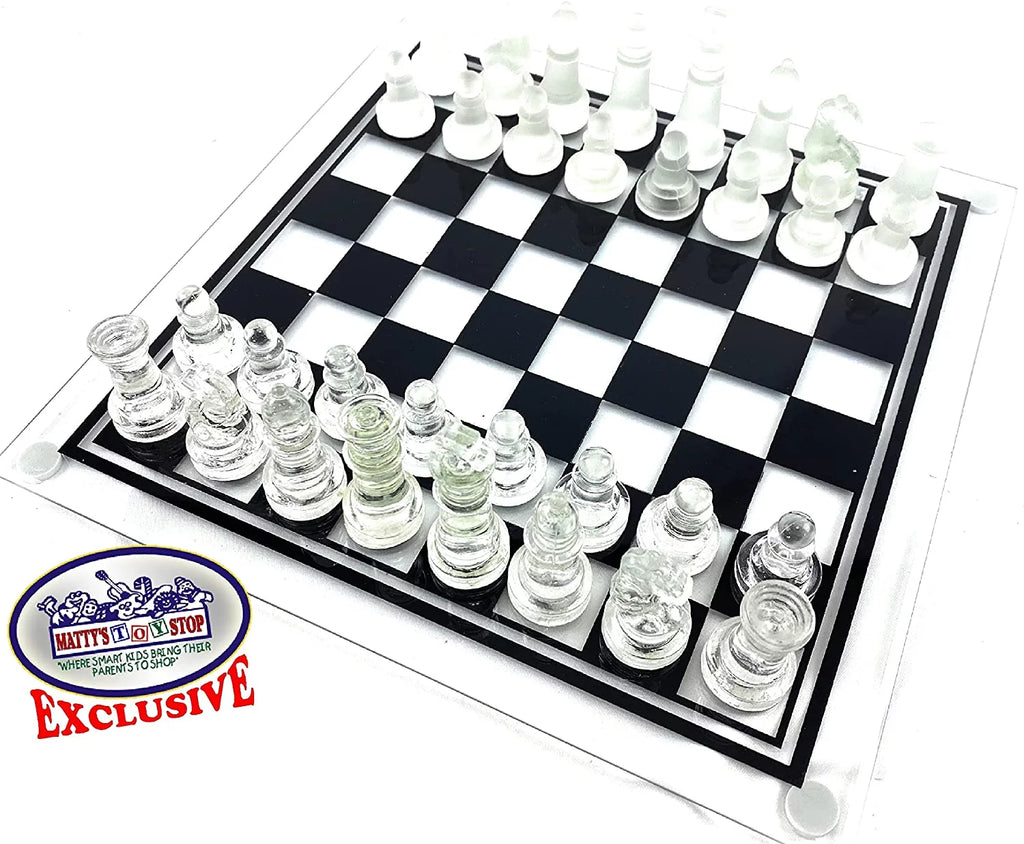 Small Glass Chess Set E9149