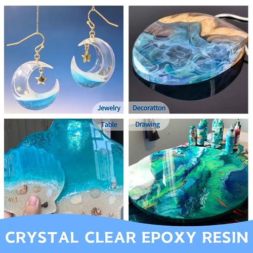 Epoxy Resin Kit, 1 Gallon/128OZ Crystal Clear Self Leveling M149