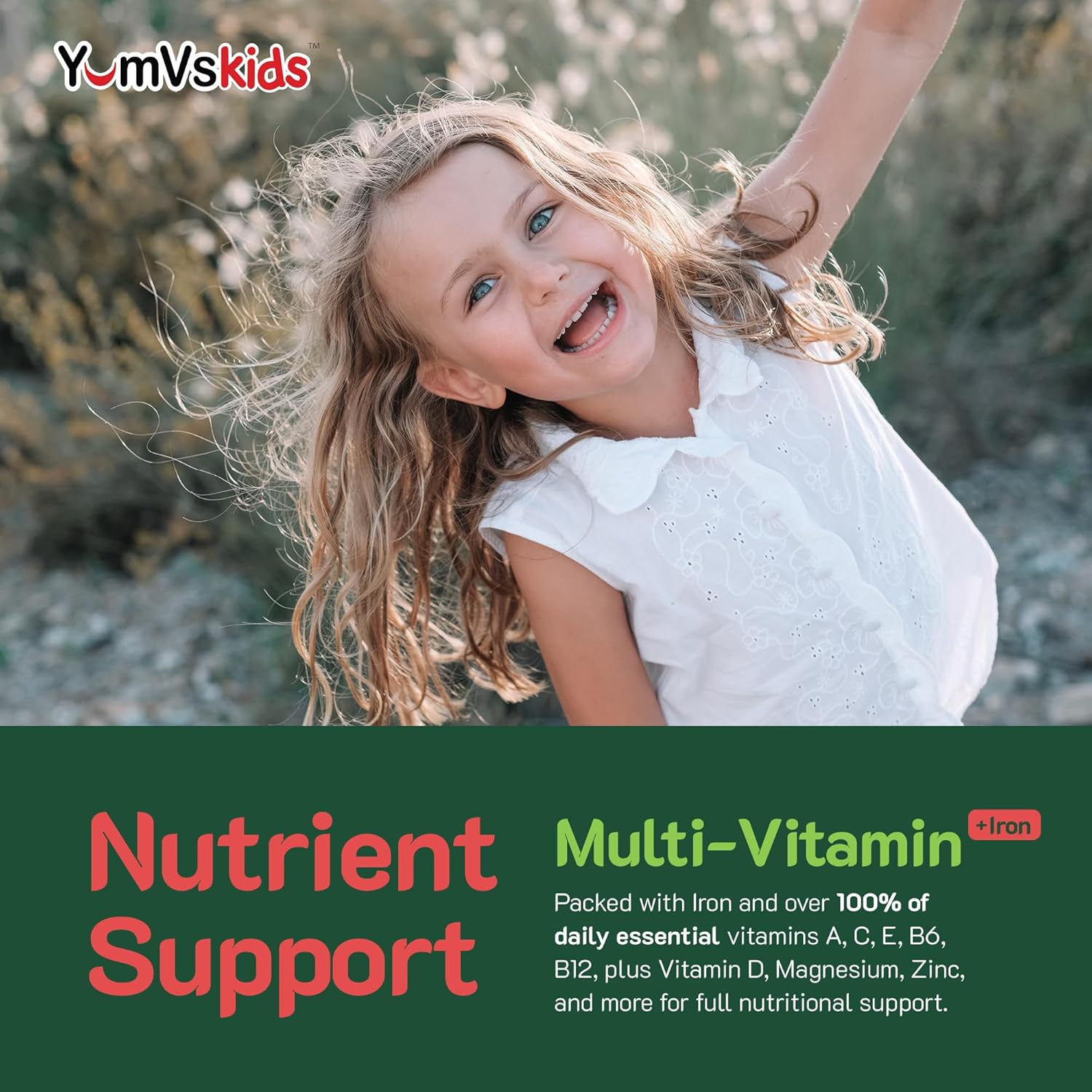 Kids Chewable Multivitamin with Iron, 120 Tablets C209