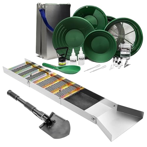 21pc Gold Prospecting Mining Kit with Classifier Screens W952972
