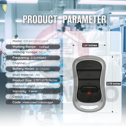 Garage Door Opener Remote Replacement O8329