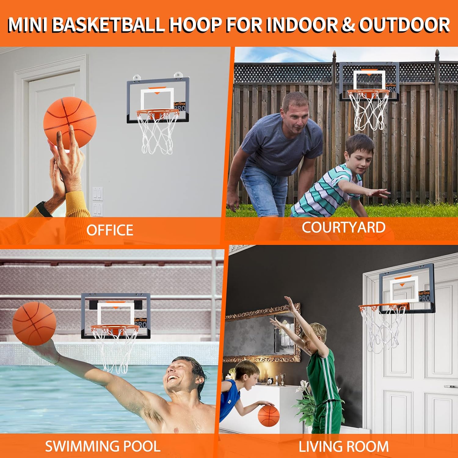 Transparent Mini Basketball Hoop F95559